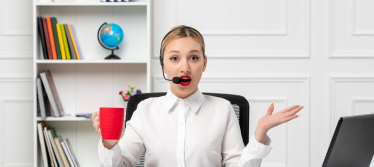 customer-service-pretty-blonde-girl-white-shirt-with-laptop-headset-confused-with-red-cup